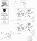 Cylinder Cylinder Head Lubrication OperatorS Manual Warning Label Diagram and Parts List for 10L802-0574-F2  Briggs and Stratton Engine